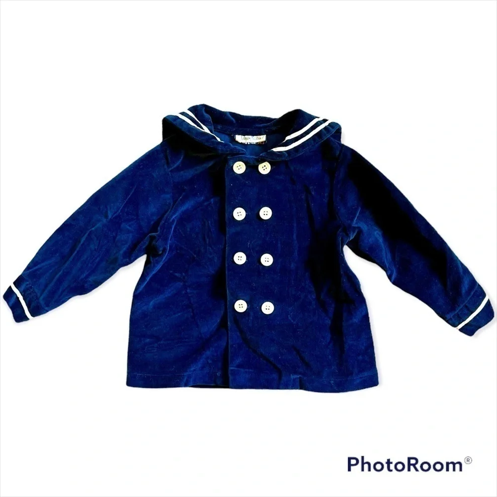 Neiman Marcus Blue Velvet Peacoat